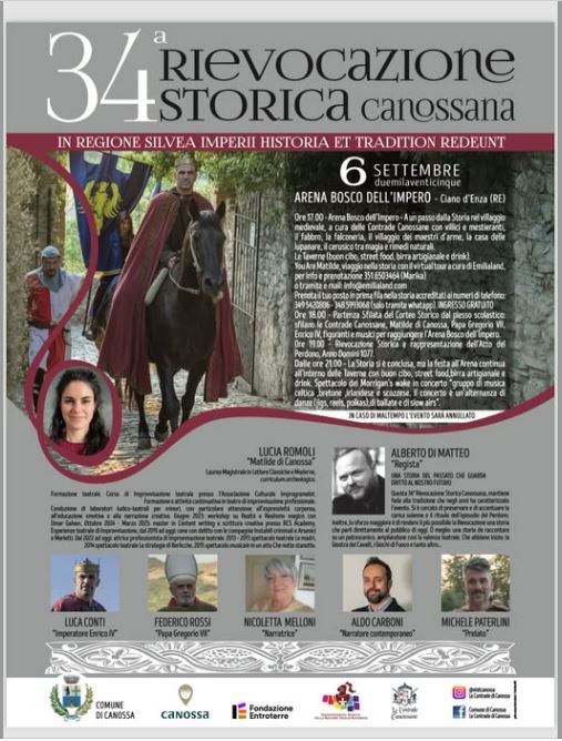 34° rievocazione storica canossiana - divieti per vetri e lattine