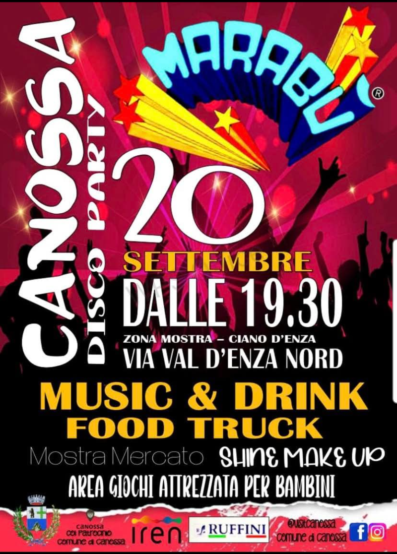 “Serata Marabù’” ed eventi collegati – riprogrammazione a seguito di condizioni meteorologiche avverse. 20 settembre 2025 a Canossa.